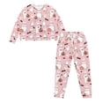 thumbnail image 1 of HELLHERO Halloween Pajama Set for Women Cat Bat Pumpkin Printed Sleepwear Soft 2 Piece Pjs Set Long Sleeve Tops Jogger Pants Pajama Sets, S, 1 of 5