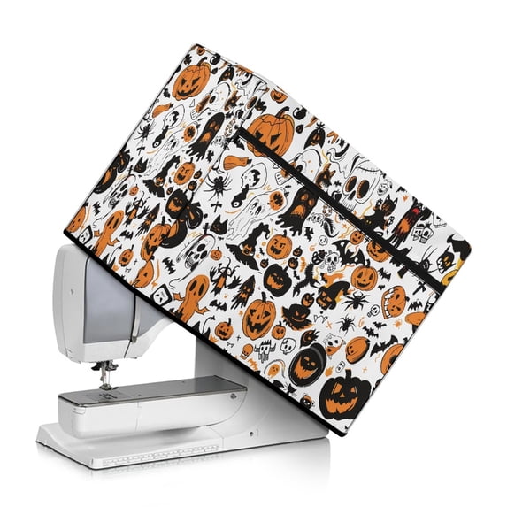 HELLHERO Halloween Sewing Machine Protective Cover 17.7x8.6x12.5 Inch Easy Clean Sewing Machine Cover Universal