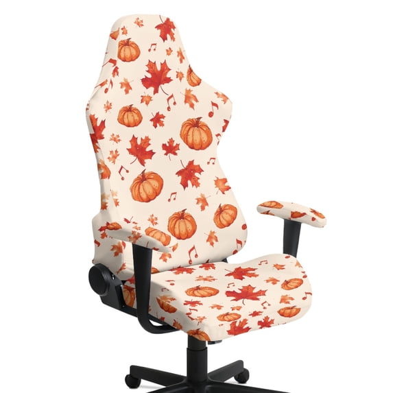 HELLHERO Halloween Theme Non Slip Gaming Chair Cover with Armrest Cover for Office Home, Universal Comfortable 4 Pack Game Chairs Slipcovers with Armrest Covers