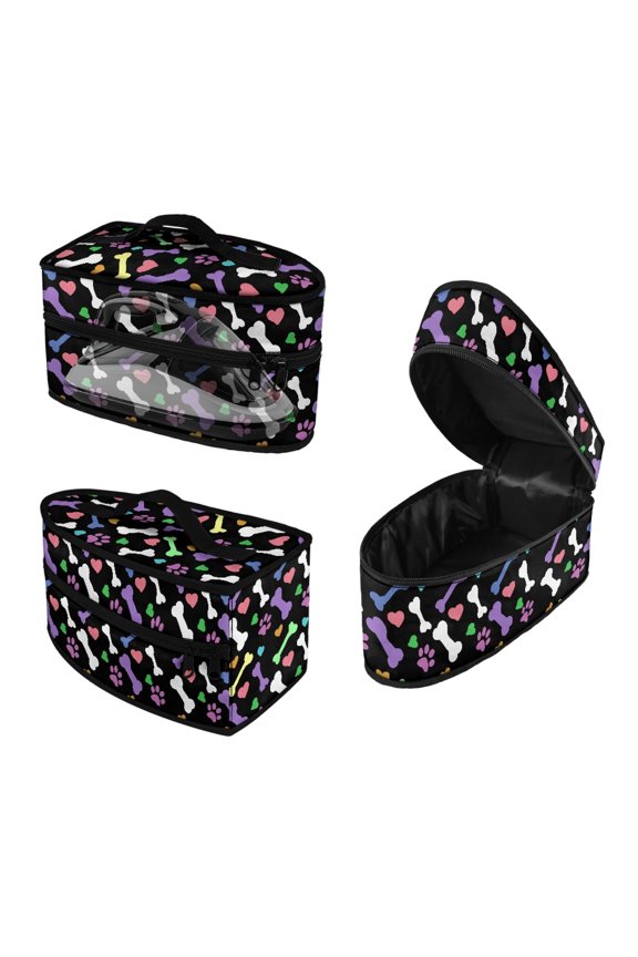 Handheld Iron Portable Storage Bag with Smooth Zipper Travel Case Irons Accessories Daisy Musical Note Pattern(Bag Only)