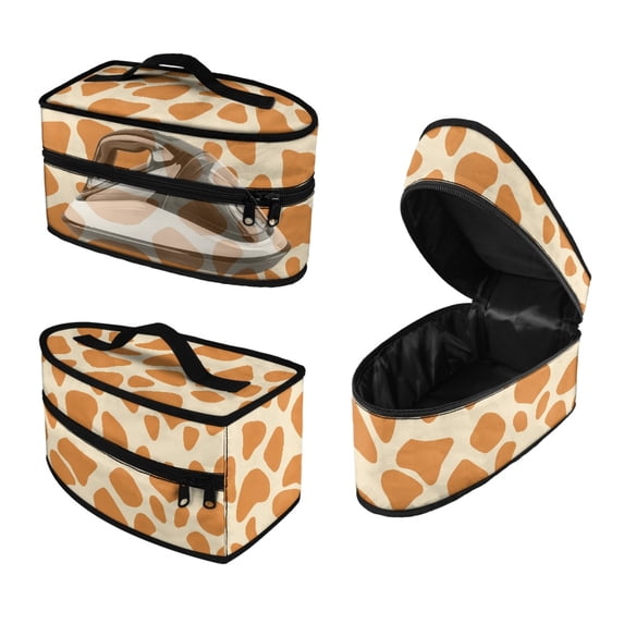 HELLHERO Handheld Steamer Iron Storage Bag Giraffe Print Design with Zipper Closure Travel Steam Iron Case, Case Only