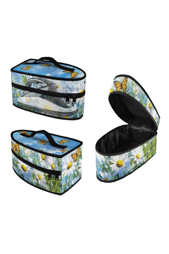 Handheld Travel Iron Case Zipper Handle Lightweight Travel Iron Organizer Handle Butterfly(Bag Only)