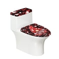 thumbnail image 1 of HELLHERO Heart Gnome Toilet Dust Cover Set & 2 Pieces Toilet Seat Covers Set & Elastic Edge for Hotel Home, 1 of 8