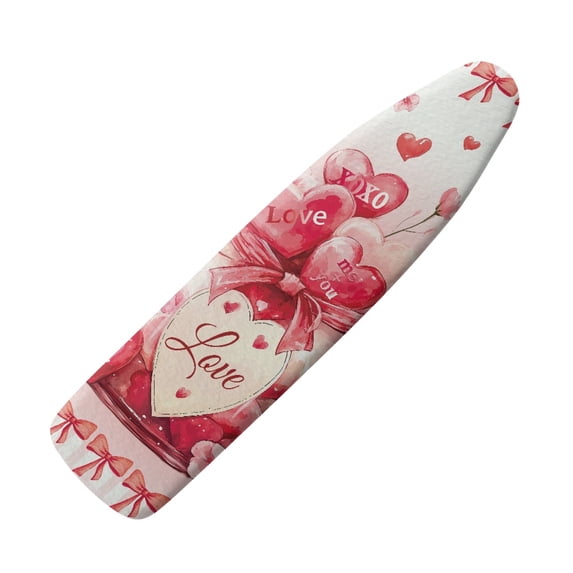 HELLHERO Heart Pattern Ironing Board Cover, 15×54inch, This Cover Fits Most Standard Boards, Dust - Proof Ironing Accessory for Home Decoration