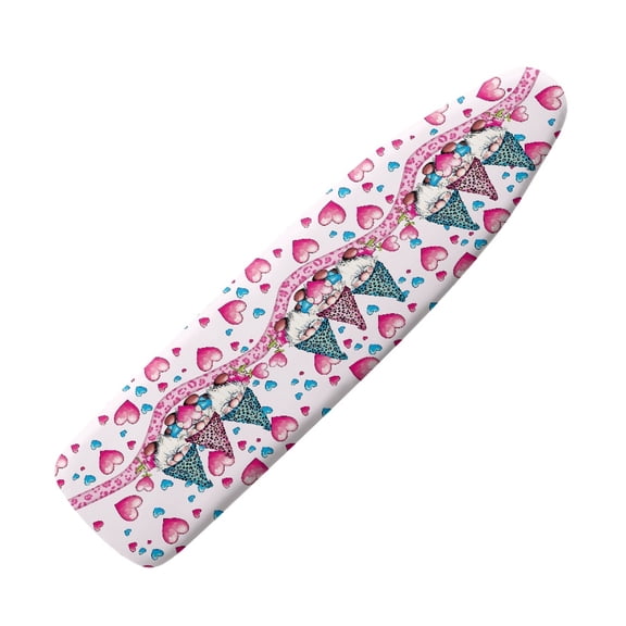 HELLHERO Heart Pattern Ironing Board Cover, 15x54 Inches Polyester - Iron Table Cover for Sewing Room, Design Studio, Hobby Space
