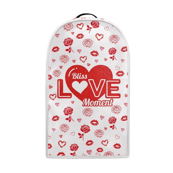HELLHERO Heart and Rose Pattern Protective 15.94"H x 9.45"L x 7.28"W Food Processor Cover Reusable Cover Coffee Machine Dust Cover for Home Kitchen Indoor