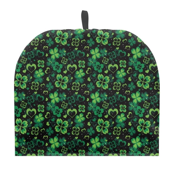HELLHERO Heart-Shaped Clover Pattern Coffee Pot Cloth Covers Dust Proof Thermal Insulation Polyester Canvas Keep Warm Teapot Protective