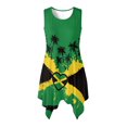 thumbnail image 1 of HELLHERO Heart-Shaped Jamaican Design Women Round Neck Sleeveless Tank Dress, Side Pockets Summer Sleeveless Dress with With Side Pockets Pleated for Party, 1 of 8