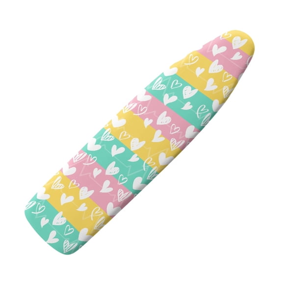 HELLHERO Heart Stripe Pattern Ironing Board Covers Easy Fit Ironing Board Protector Cover Soft Fabric for Laundry Accessories for Mother