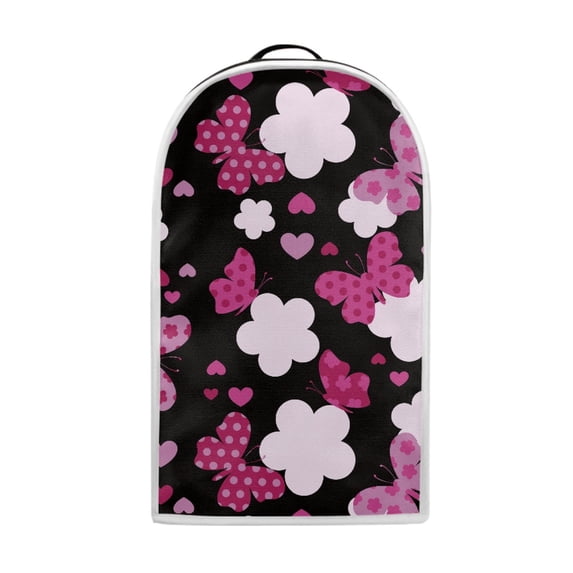 HELLHERO Heart and Butterfly Pattern Food Processor Cover Polyester for Home Kitchen Indoor Household Users