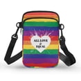 thumbnail image 1 of HELLHERO Heart and Rainbow Pattern Design Double Layer Shoulder Bag for Women, Daily Use, 1 of 7