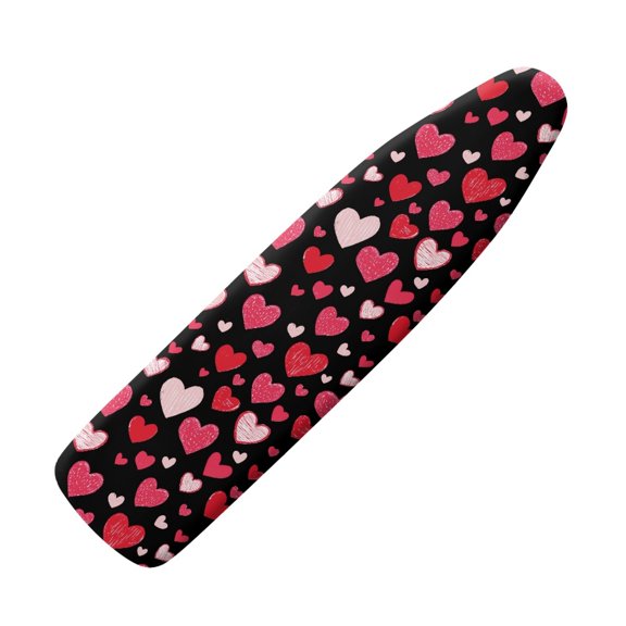 HELLHERO Hearts Pattern Ironing Board Cover, 15x54 Inches Polyester - Iron Table Cover for Sewing Room, Design Studio, Hobby Space