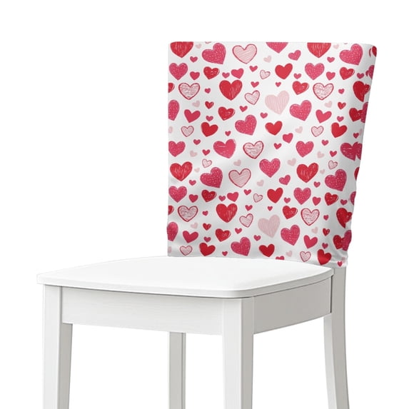 HELLHERO Hearts Soft Dining Room Seat Covers with Stretchable, Easy To ...