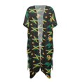 thumbnail image 1 of HELLHERO High Quality Fabrics Bathing Suit Cover Up for Beach Hand Feel and Drape Lightweight Jamaica Flag Pattern, 1 of 6