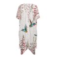 thumbnail image 1 of HELLHERO High Quality Fabrics Bathing Suit Cover Up for Summer Breathable Open Front Long Hummingbird Moon, 1 of 6