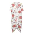 thumbnail image 1 of HELLHERO High Quality Fabrics Beach Kimono for Summer Casual Loose Long Red Rose Pattern, 1 of 6