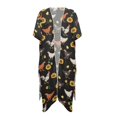 thumbnail image 1 of HELLHERO High Quality Fabrics Long Kimono Swimsuit Cover Up for Beach Lightweight Cardigan Sunflower Rooster, 1 of 6