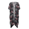 thumbnail image 1 of HELLHERO High Quality Fabrics Swim Coverup for Summer Half Sleeve Free Size Bathing Suit Cover Up Skull Web, 1 of 4