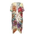 thumbnail image 1 of HELLHERO High Quality Fabrics Swimwear Coverup for Poolside Breathable Free Size Long Kimono Swimsuit Cover Up Flowers Pattern, 1 of 6