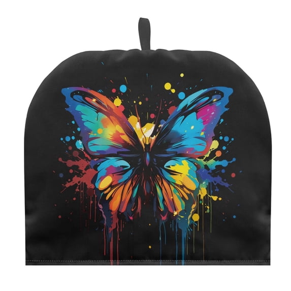 HELLHERO Holiday Teapot Dust Cover Dust Proof, Abstract Butterfly Pattern Keep Warm for Kitchen