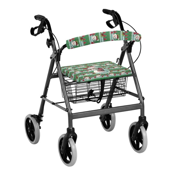 HELLHERO Holidays Gifts Rollator Seat Cover Easy Install Non-Slip Cover Non-Slip Fit Rollator Walker Seat Back Covers & Crystal Clear Ripples Anti-Slip Cover for The Elderly