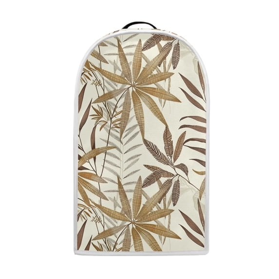 HELLHERO Horse Chestnut Leaf Pattern Coffee Machine Dust Cover 1Pcs Protective Case Polyester AntiSlip for Kitchen Counter Hand Strap