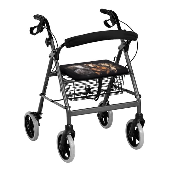 HELLHERO Horse Halloween Gifts Rollator Seat Covers Rollator Walker Seat Covers Soft Waterproof and Cover Only for Seniors Men Women