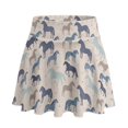thumbnail image 1 of HELLHERO Horse Silhouette Pattern Polyester Spandex Tennis Skorts with 2 Side Pockets, Built-in Shorts Elastic Golf Skirts for Yoga Pickleball Hiking, 1 of 9