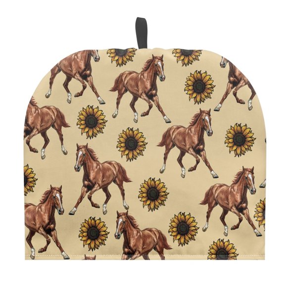 HELLHERO Horse Sunflower Pattern Tea Cozies Covers Keep Warm Lightweight Creative, St. Patrick's Day