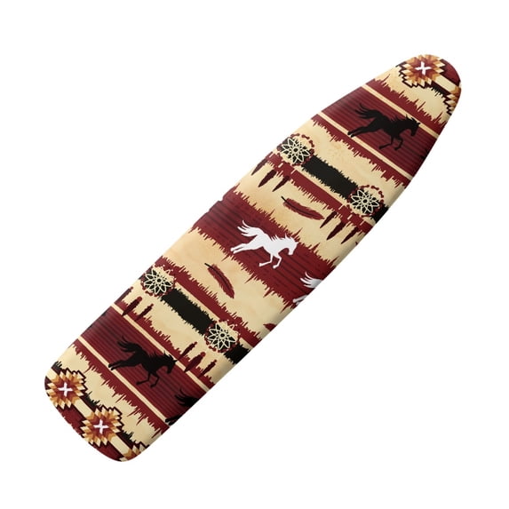 HELLHERO Horses Ironing Board Cover Hook & Loop Straps Lightweight & Breathable Elastic Edge Waterproof