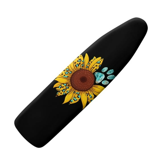 HELLHERO Household Iron Board Covers Sunflower Print Ironing Board Cover Protector Non Stick Stain and Scorch Resistant, Applicable Standard Size 15x54 Inch