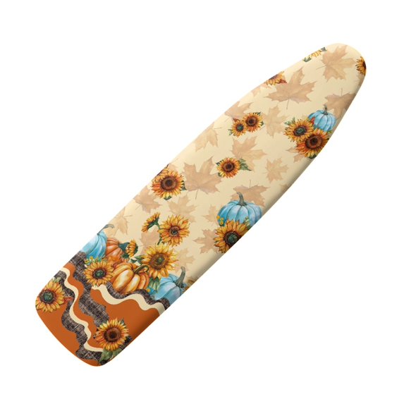 HELLHERO Household Iron Board Covers Sunflowers Pumpkin Print Ironing Board Cover Protector Non Stick Stain and Scorch Resistant, Applicable Standard Size 15x54 Inch