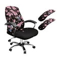 thumbnail image 1 of HELLHERO Hummingbird Cherry Blossom Print Office Chair Cover Set, Computer Chair Cover with Armrest Covers, Breathable Office Cushion Backrest Covers for Rotating Chairs, 1 of 6
