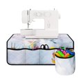 thumbnail image 1 of HELLHERO Hummingbird Floral Pattern Sewing Machine Pad Organizer Removable Storage Bag Waterproof Premium Fabric Protective Mat for Woman Gifts Sewing Classes, 1 of 5
