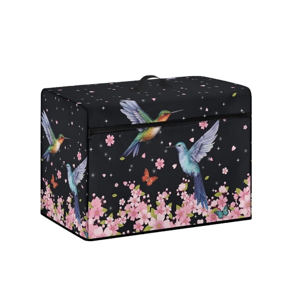 HELLHERO Hummingbird Floral Pattern Sewing Machine Storage Cover Easy to Clean Soft Simple