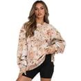 thumbnail image 1 of HELLHERO Hummingbird Flower Print Women Crewneck Sweatshirt Long Sleeve Pullover Tops Fashion 2025 Fall Oversized Sweatshirt Size M, 1 of 7