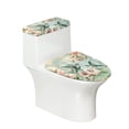 thumbnail image 1 of HELLHERO Hummingbird Flowers Elastic Fabric Toilet Lid Dust Cover Set for Modern Bathrooms, Adjustable Washable Easy to Install, Easy to Clean, 17x21 Inches, 1 of 8