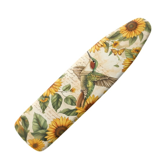 HELLHERO Hummingbird Sunflowers Ironing Board Cover Dust Covers Stretchable Iron Board Protective Cover Easy to Install Standard Size Padding Decorative Covers for Most Iron Boards Home Decor