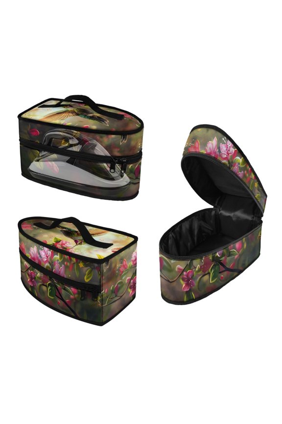 Hummingbird and Flower Iron Carry Case Universal for Most Irons Portable Iron Case Steam Iron Carrying Case, Case Only