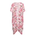 thumbnail image 1 of HELLHERO Hummingbirds Flowers Bathing Suit Cover Up Casual Polyester Loose Kimono Swimsuit Cover up, 1 of 6
