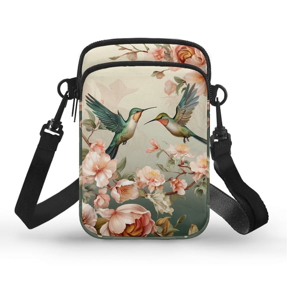 HELLHERO Hummingbirds Women Crossbody Bag Women Crossbody Bag Double Zipper Daily Commute or Casual Outings Men, Women Shoulder Bag Leakproof