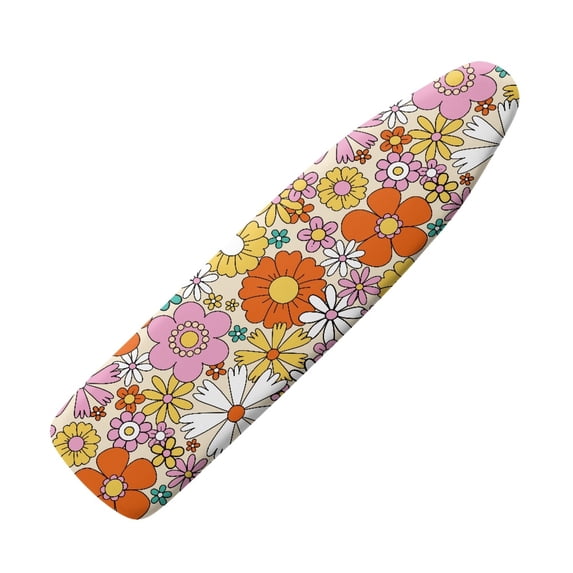HELLHERO Installation 15x54 Ironing Board Cover - Vintage Daisy, Elastic Edge, Applicable Standard Size Iron Board Cover, Setup for Effortless Ironing Experience