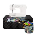 thumbnail image 1 of HELLHERO Iridescent Floral Art Sewing Machine Pad Organizer Waterproof Removable Storage Bag Fabric Polyester Sew Machine Pad for Most Sewing Machines, 1 of 5