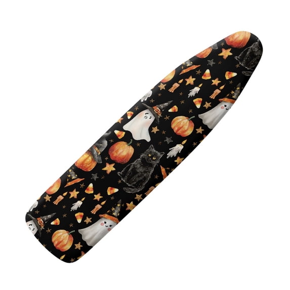 HELLHERO Iron Board Cover 3 Fasteners Soft Elastic Edge, Ghost Pumpkin Pattern