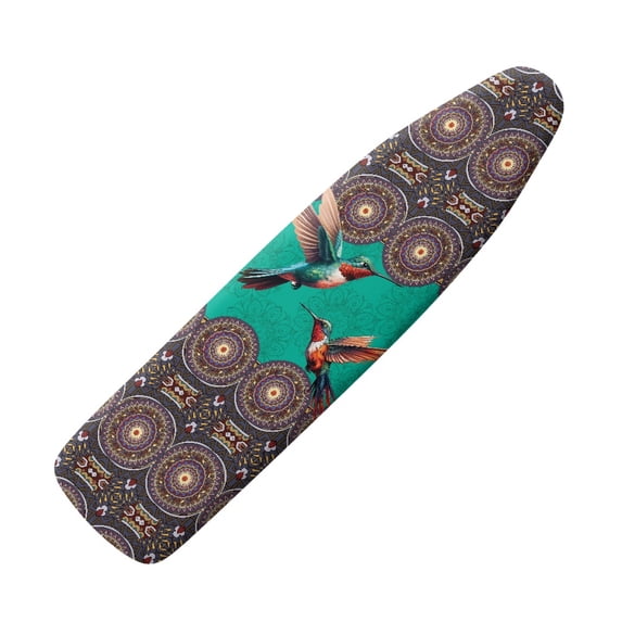 HELLHERO Iron Board Cover Breathable Replacement Elastic Edge 3 Fasteners Ironing Board Covers for Gifts, Hummingbirds Mandala Pattern