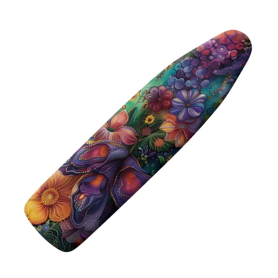 HELLHERO Iron Board Cover Colorful Floral Pattern Easy Fit Elastic Edge Ironing Board Covets for Home Ironing