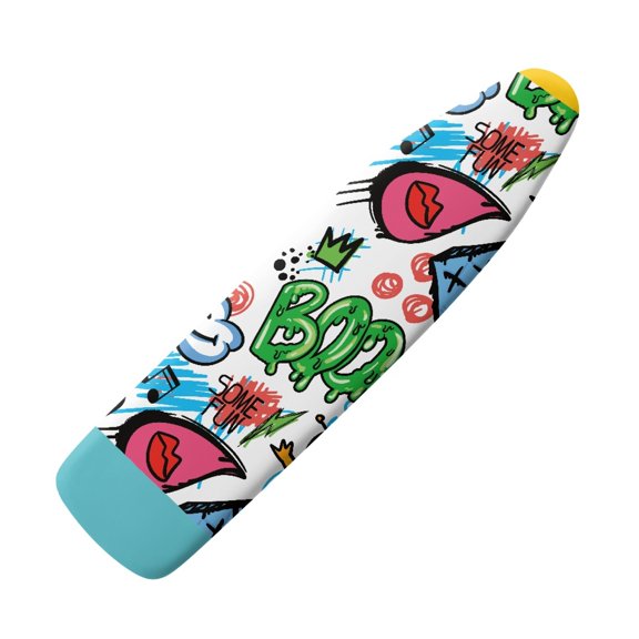 HELLHERO Iron Board Covers Iron Padding Cover Adjustable Fastener for Laundry Room Most Iron Boards, Graffiti and Ghosts