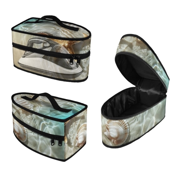 HELLHERO Iron Case Storage Starfish Pattern Lightweight Travel Bag Handle, Bag Only
