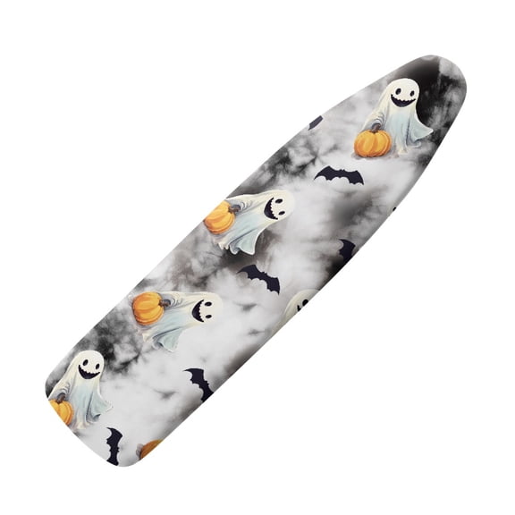 HELLHERO Iron Cover for Ironing Board Ghost Pumpkin Bat Ironing Board Covers Fits Standard 54" x 15" Inch Boards Stain & Scorch Resistant, Home Decor