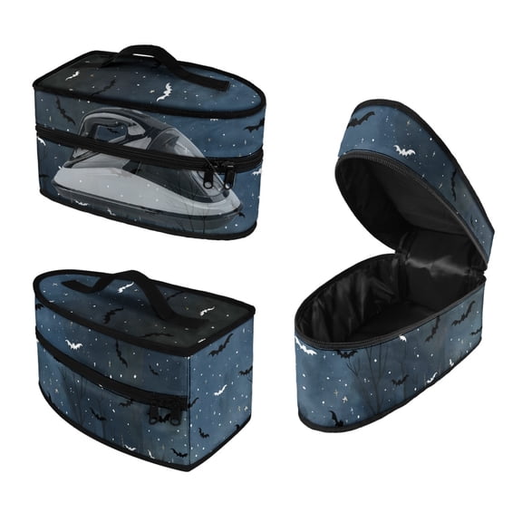 HELLHERO Iron Holder Bag Bat Pattern Universal for Most Iron Smooth Zipper, Case Only